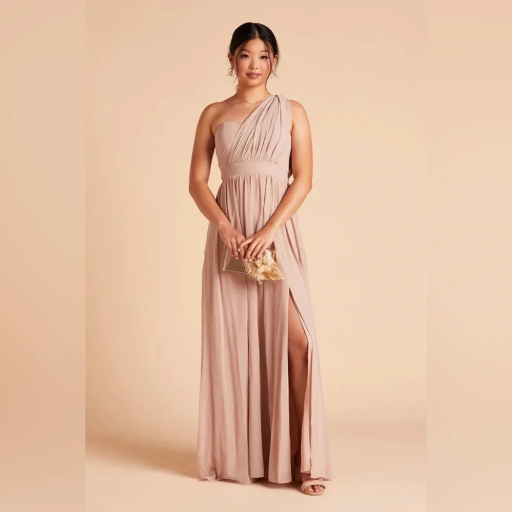 Birdy Grey GRACE CONVERTIBLE DRESS CHIFFON TAUPE XS NEW NWT BRIDESMAID WEDDING - Picture 2 of 5